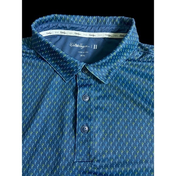 Walter Hagan 11 Majors Men's Polo Golf Shirt Blue Golf Tee Graphic Size 2XL - Picture 7 of 11